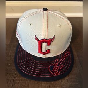 New Era Machine Gun Kelly Cleveland Indians Guardians Hat MGK Size 7 1/4 Fitted